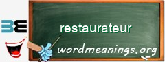 WordMeaning blackboard for restaurateur